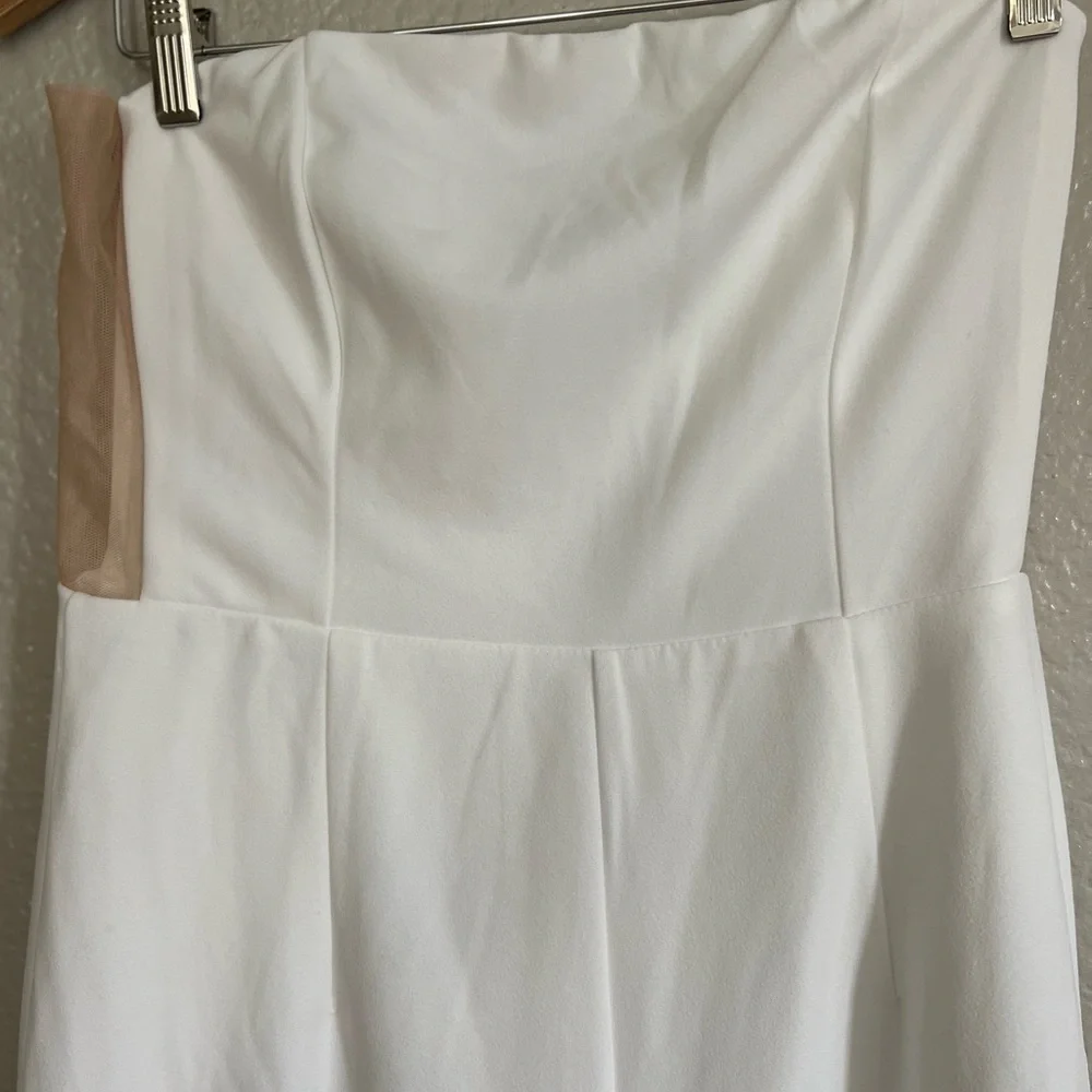 NWOT Adoring Occasion White Strapless Wide-Leg Jumpsuit - Picture 4 of 7